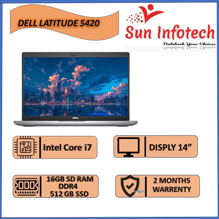 Dell Latitude 5420 Intel Core i7-11th gen 16GB SDRAM DDR4 512 SSD