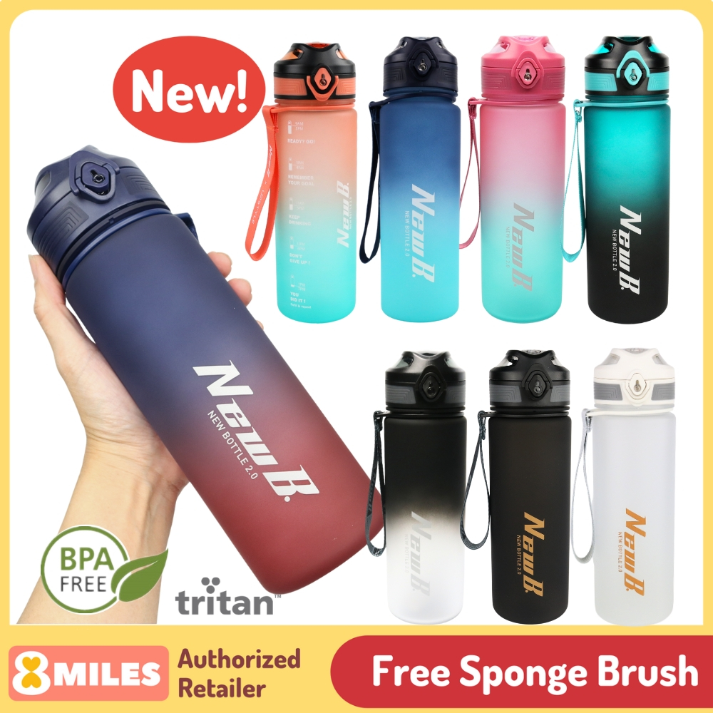 [Free Sponge Brush] Sports Water Bottle Upstyle 500ml / 650ml / 1L BPA ...