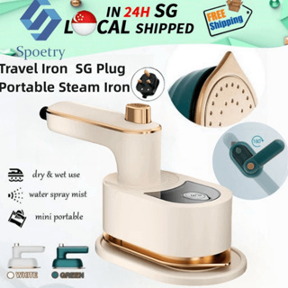 SG Local-Mini High Quality Portable Ironing Machine Steamer Travel Hand-held Wet Dry 180°Rotatable Electric Iron SG Plug