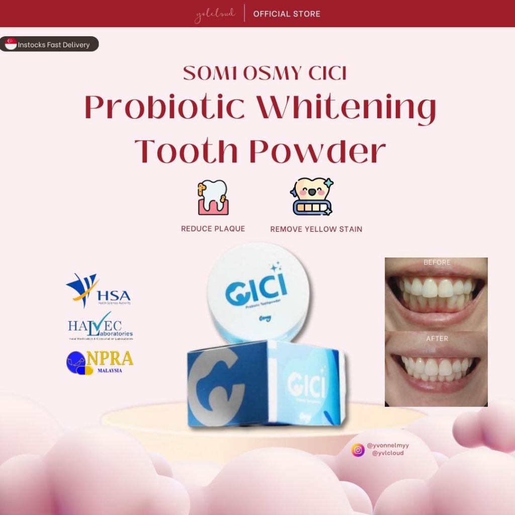 [SG Instock] CICI Probiotic Whitening Tooth Powder (OSMY BY SOM1 ...