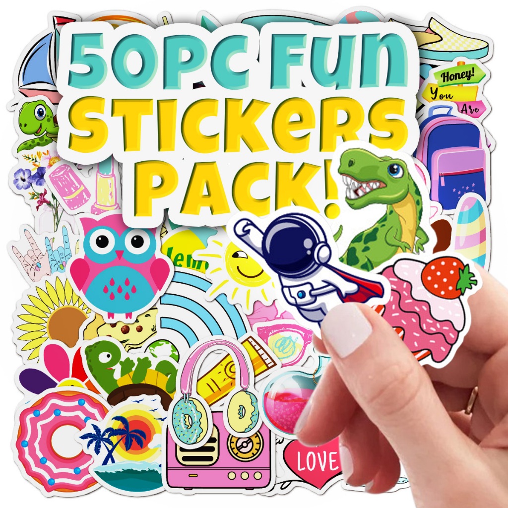 [*Discounted] 50pcs Assorted Cute Waterproof Cartoon & Animal Stickers ...