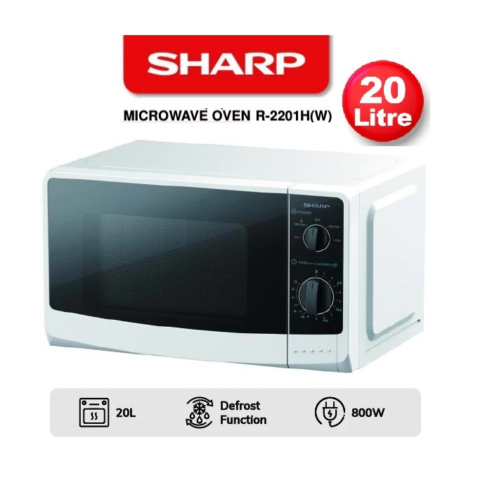 SHARP 20L Microwave Oven R-2201H(W) | Shopee Singapore