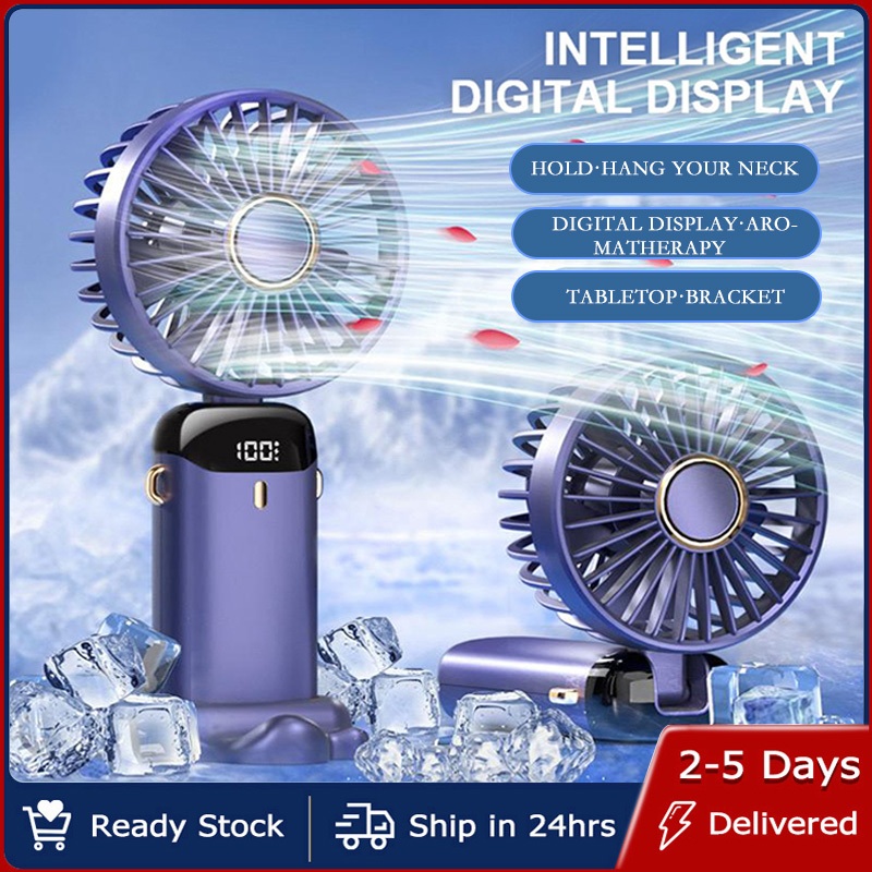 Upgraded Portable Fan USB Rechargeable Mini Fan 12000mAh 5-Speed ...