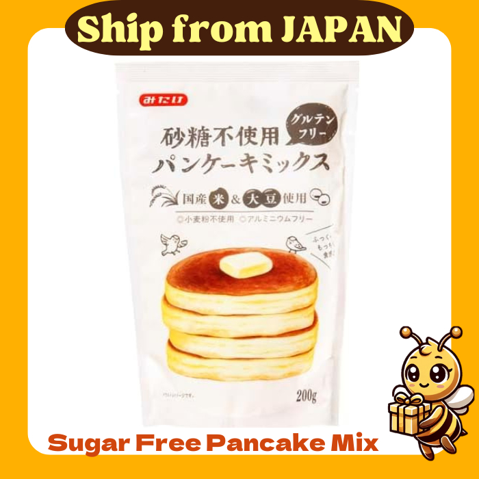 【Direct from Japan】Mitake sugar-free, rice flour, soy flour pancake mix ...