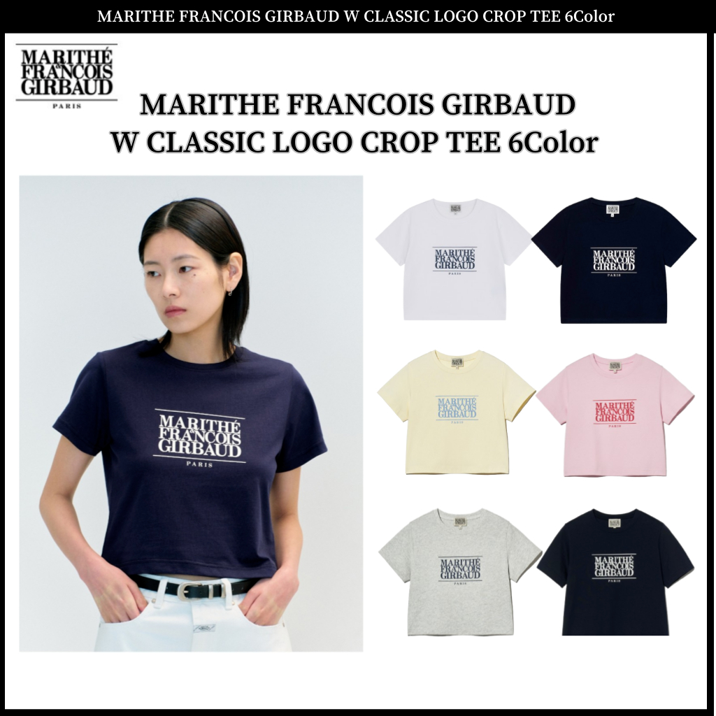 MARITHE FRANCOIS GIRBAUD W CLASSIC LOGO CROP TEE 8Color | Shopee
