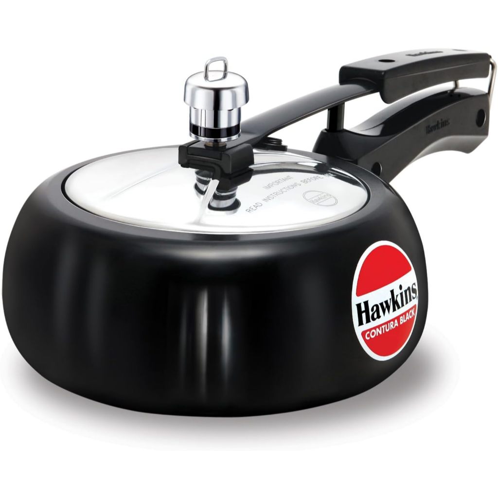 Hawkins CB20 Hard Anodised Pressure Cooker, 2-Liter, Contura Black ...