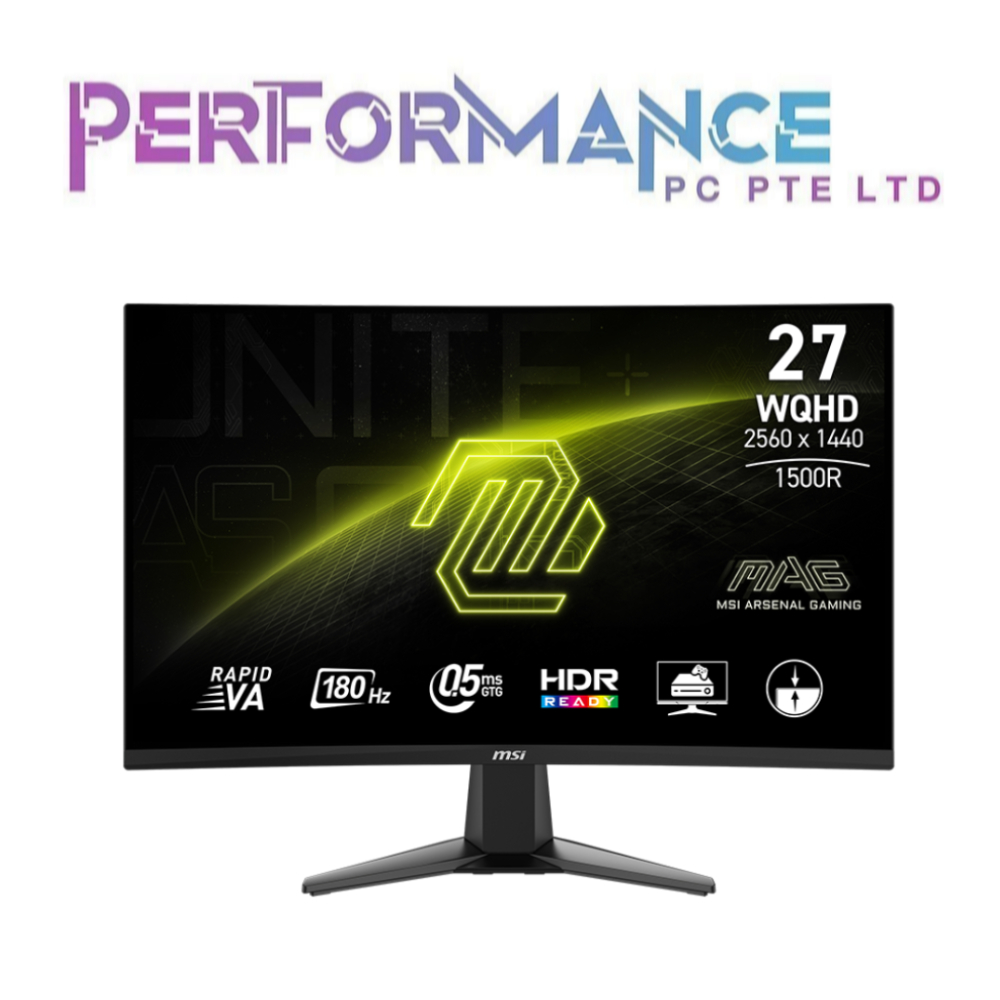 MSI MAG 27CQ6F 27 Inch Curved Monitor Refresh Rate 180Hz, 2560 x 1440 ...