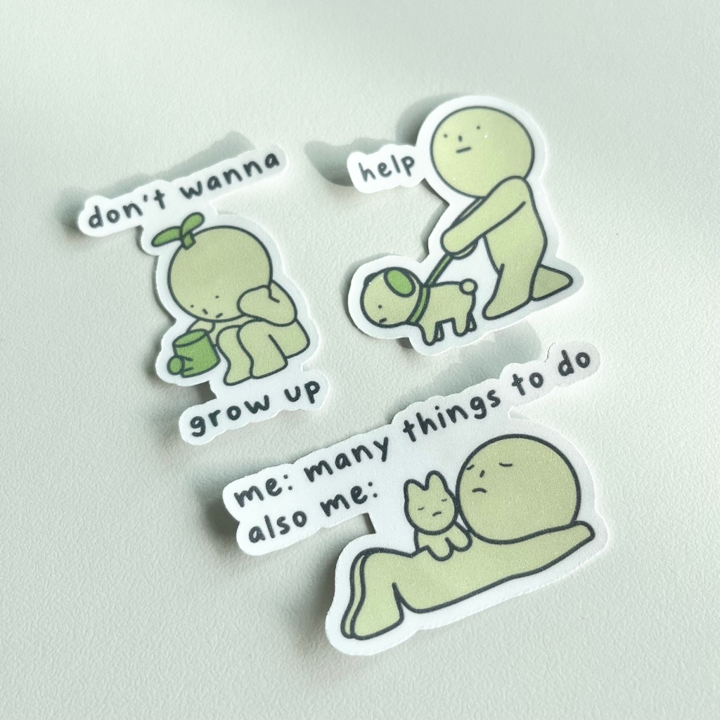 Smiski Sunday Series Figure Sticker Diecut Sticker | Shopee Singapore
