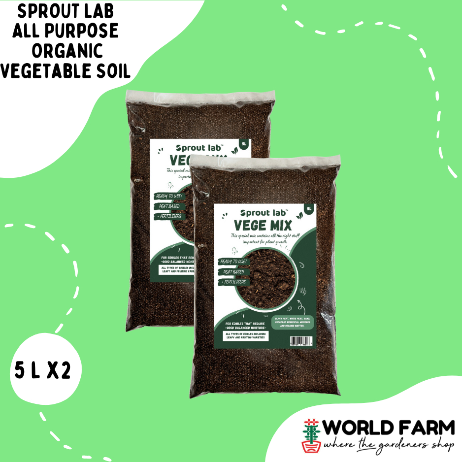Sprout Lab Vege Mix All Purpose Premium Organic Vegetable Soil (5L bag ...