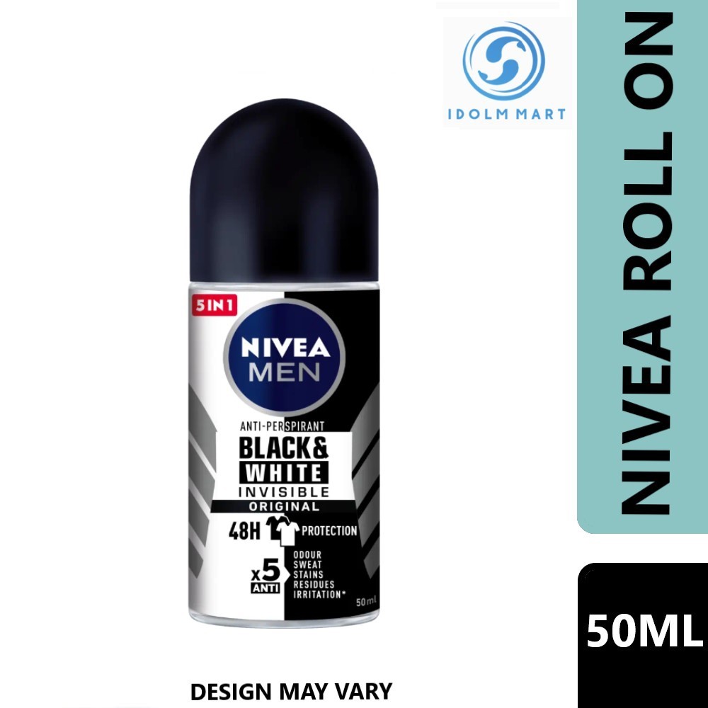 Nivea Men Invisible Black & White Anti-Perspirant Roll-On Deodorant ...