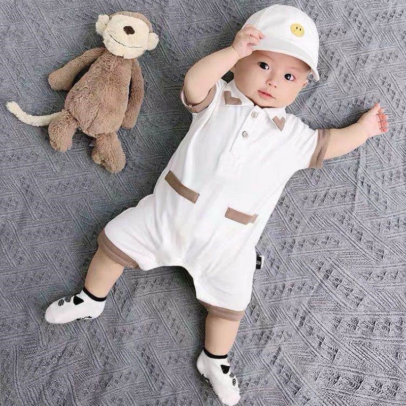 Baby Boy Polo jumpsuit Shopee Singapore