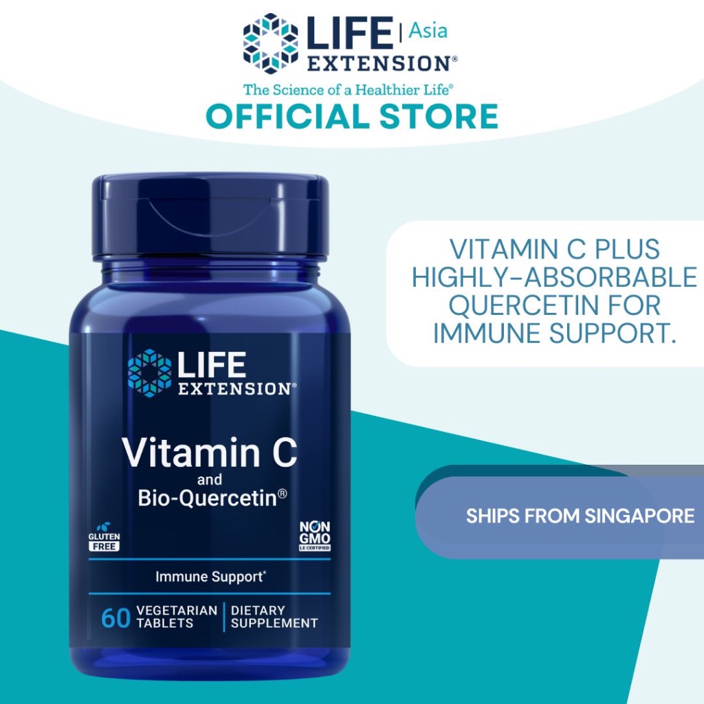 LIFE EXTENSION Vitamin C and Bio-Quercetin Phytosome for Immune Support ...