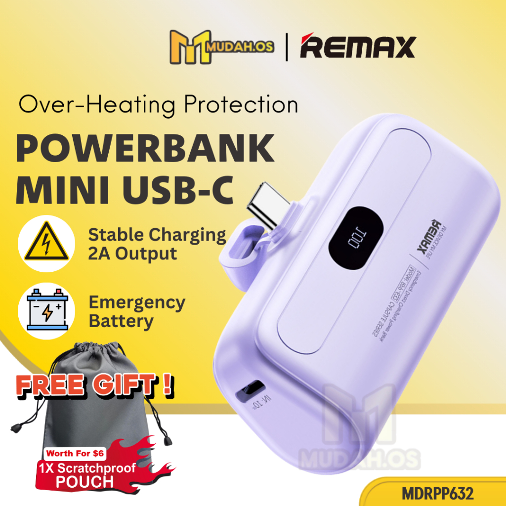 REMAX Mini Capsule Compact Portable 5000 Power Bank Quick Charge USB ...