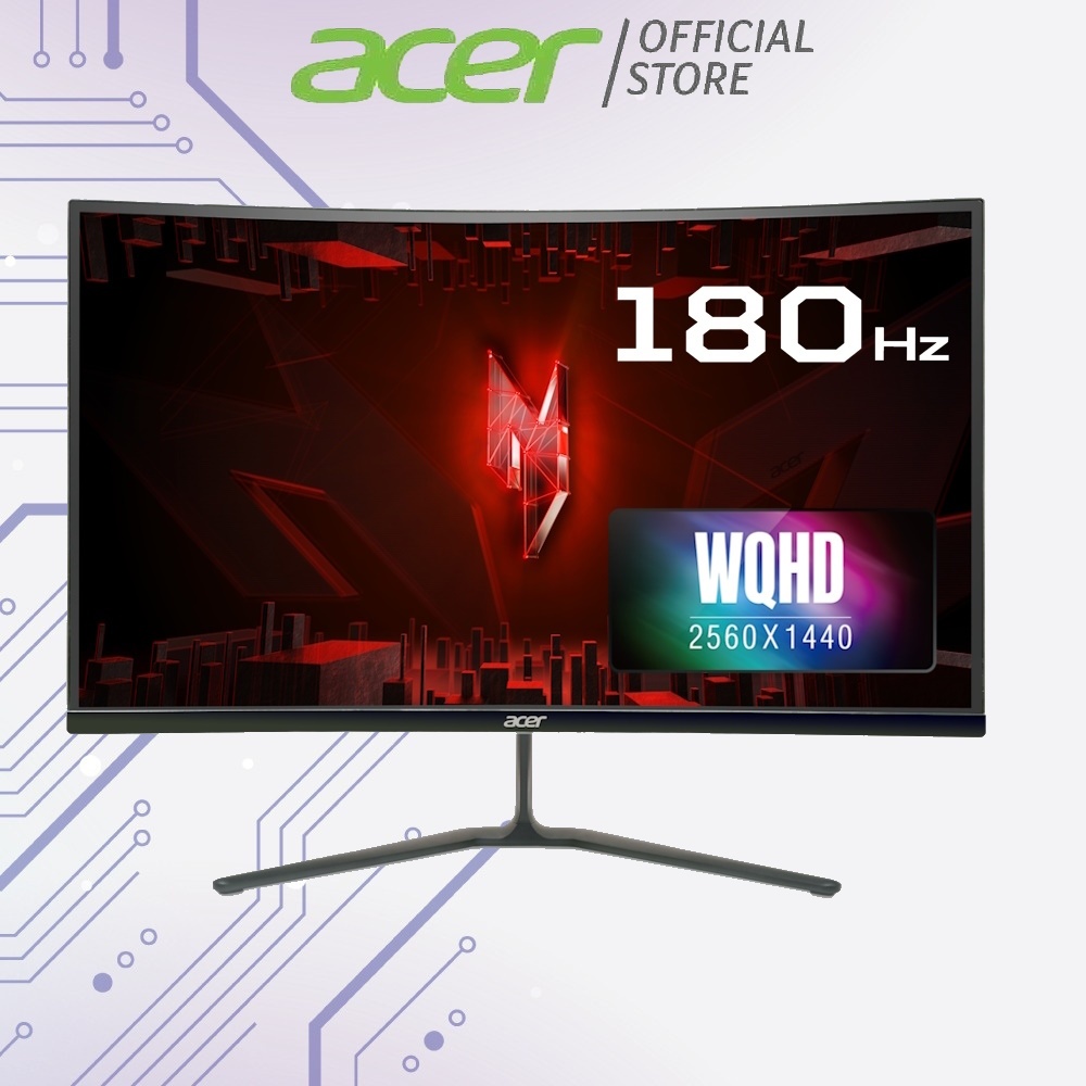 Acer Nitro Ed270u S3 27 Inch Wqhd Curved Gaming Monitor With 180hz Refresh Rate And 1ms Response 4093