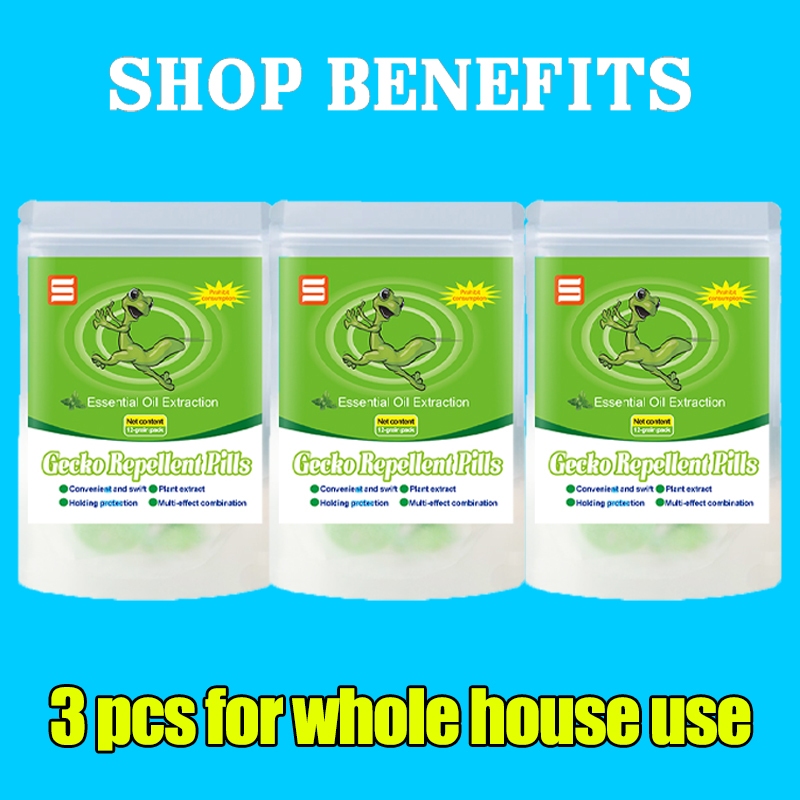 500m without lizards！Vgd Lizard repellent Gecko repellent 12 capsules