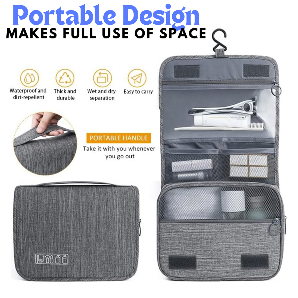 [SG] Travel Toiletries Bag, hanging toiletry bag, toiletries bag