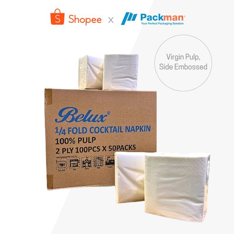 Cocktail Napkin 2-Ply (5,000 Sheets) – Soft and Absorbent Disposable ...