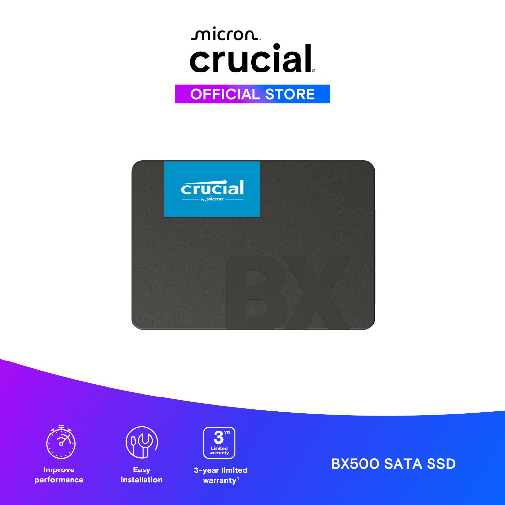 Crucial BX500 2.5 SATA SSD (2TB) CTXXXXBX500SSD1 | Shopee Singapore
