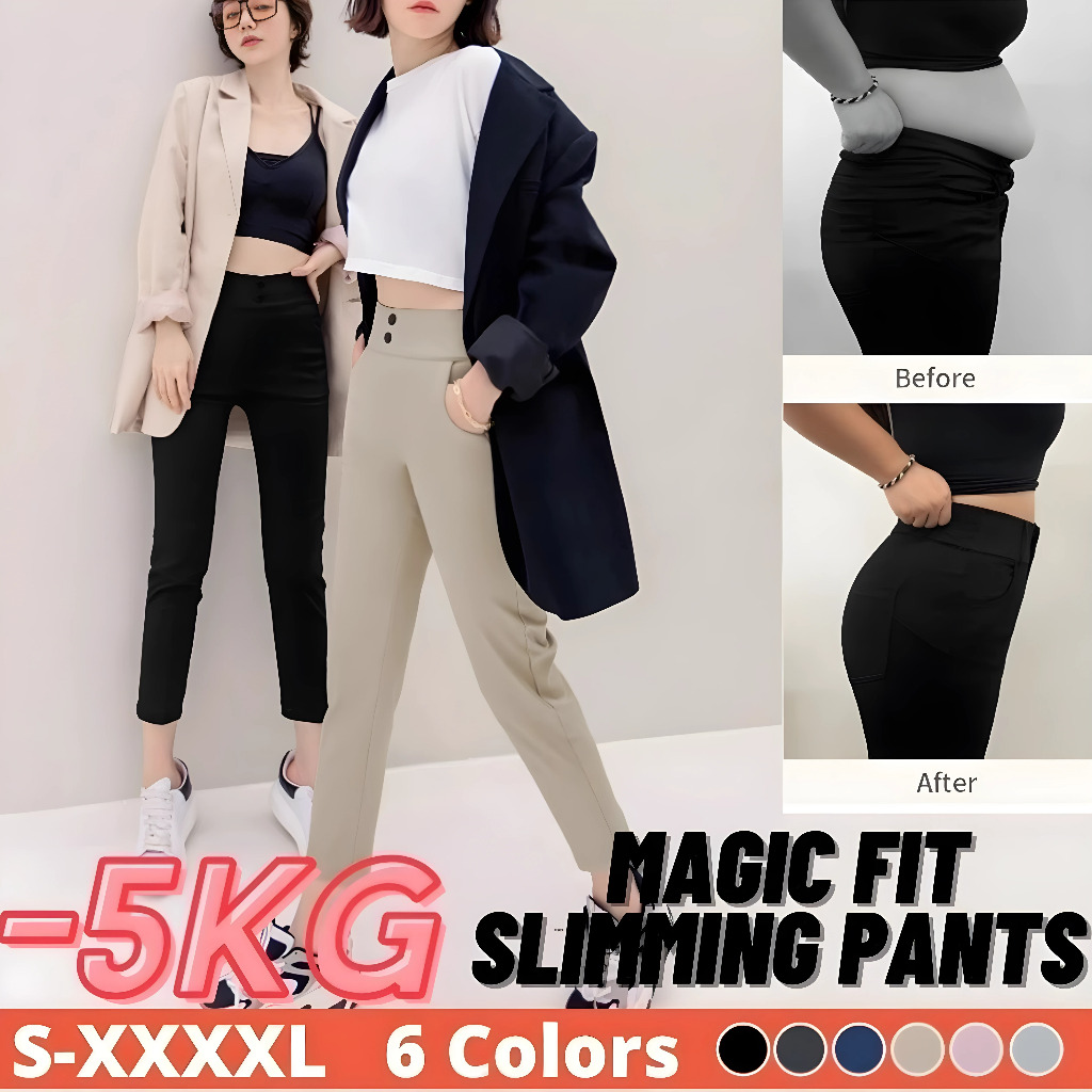 Weekend X Ob Design Women Work Casual Slimming Fit Elastic Waist Long ...