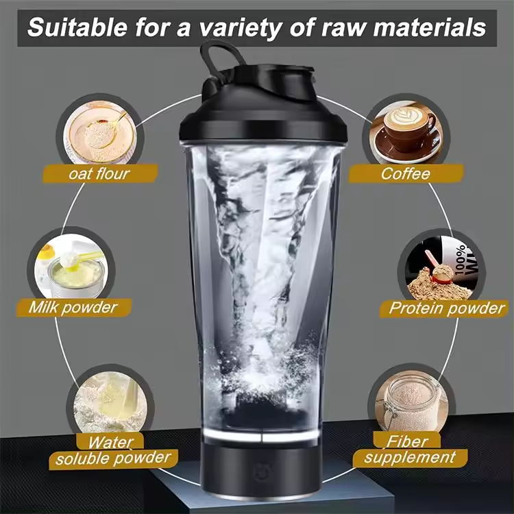 Electric Protein Shaker Bottle Blender Bottle Powerful Mixer Cups Made with USB Shaker Cups for Protein Shakes Shopee Singapore