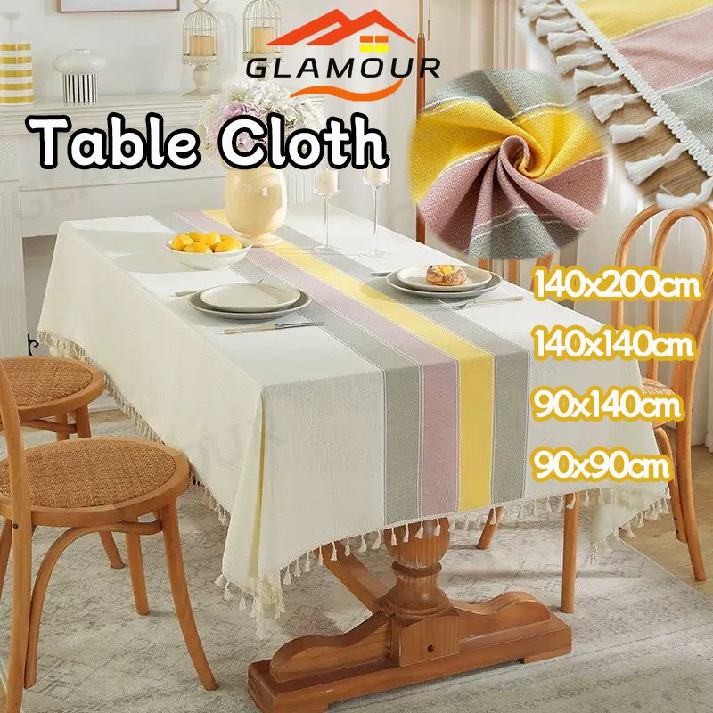 [SG] Table Cloth Fabric 140×200cm 140×140cm 90cm×140cm 90×90cm ...
