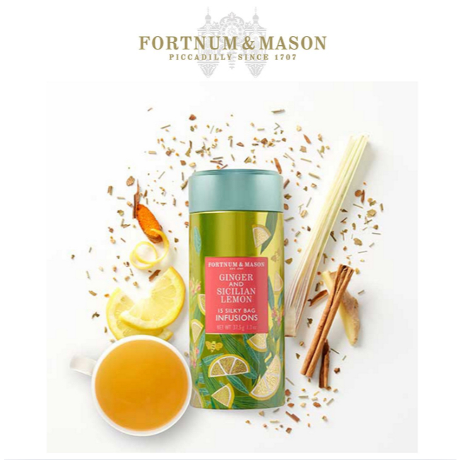 Fortnum and Mason Ginger and Sicilian Lemon Infusion Tea Bags 2.5g x ...