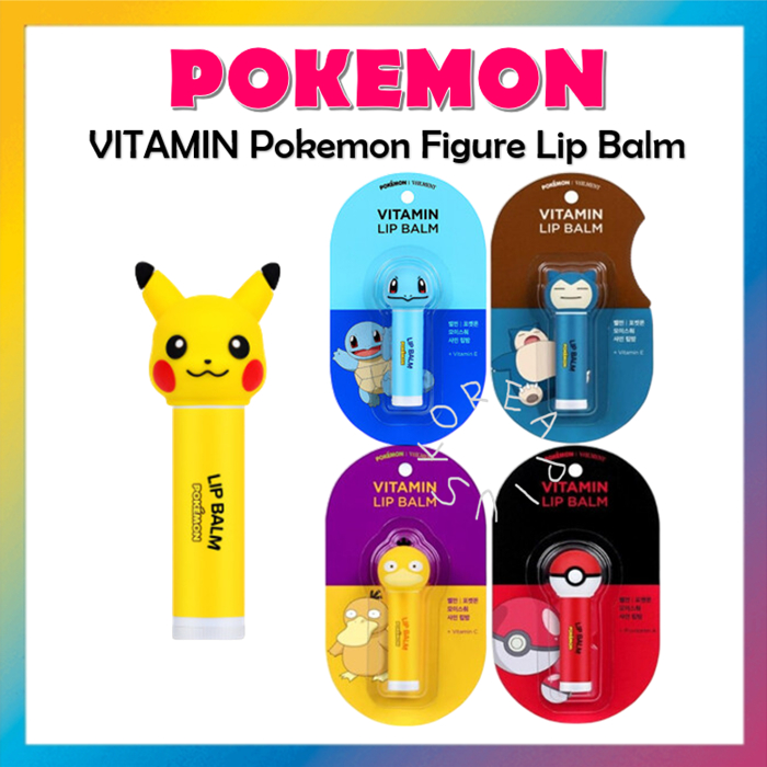 [Onthebody] Veilment Pokemon Figure Lip Balm 4.5g (Pikachu/Monsterball ...