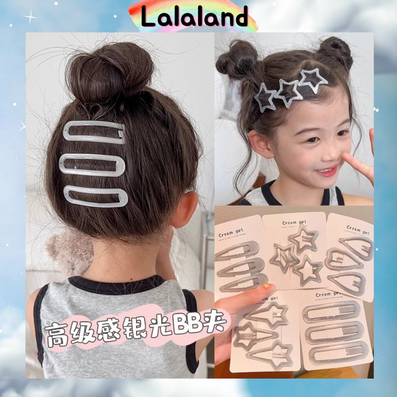 SG stocks SILVER GLITTER Trendy Korean Hair Clip kids girl fashion Shopee Singapore