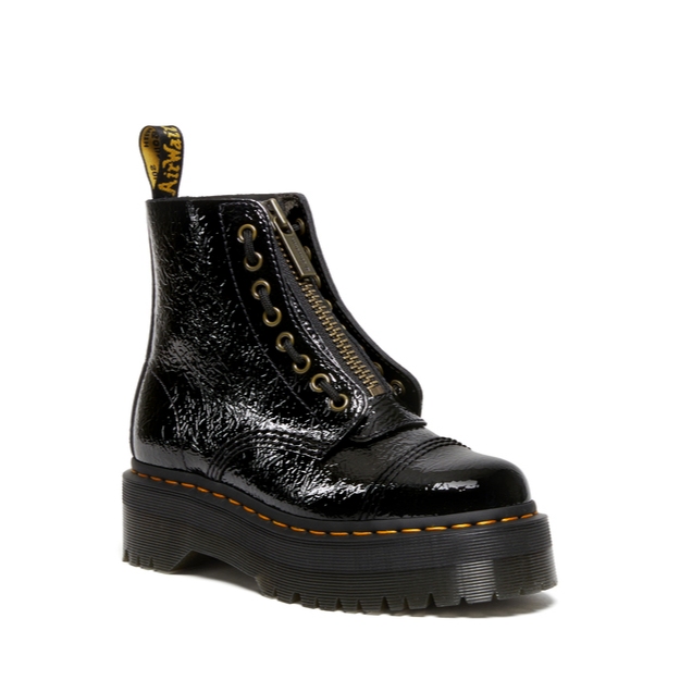 Dr. Martens Sinclair Distressed Patent Platform Boots Black Women Shopee Singapore