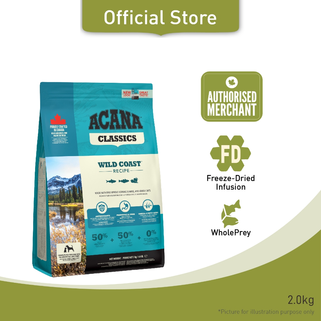 ACANA Wild Coast Dog Food 2kg | Shopee Singapore