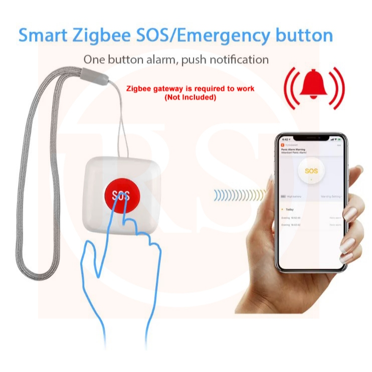 Tuya ZigBee SOS Button Sensor Elderly Waterproof Emergency Panic Button ...