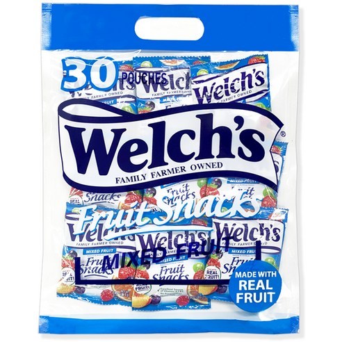 [Welch's] Mixed Fruit Jelly (22.7g x 30 pouches) / 5 Flavours ...