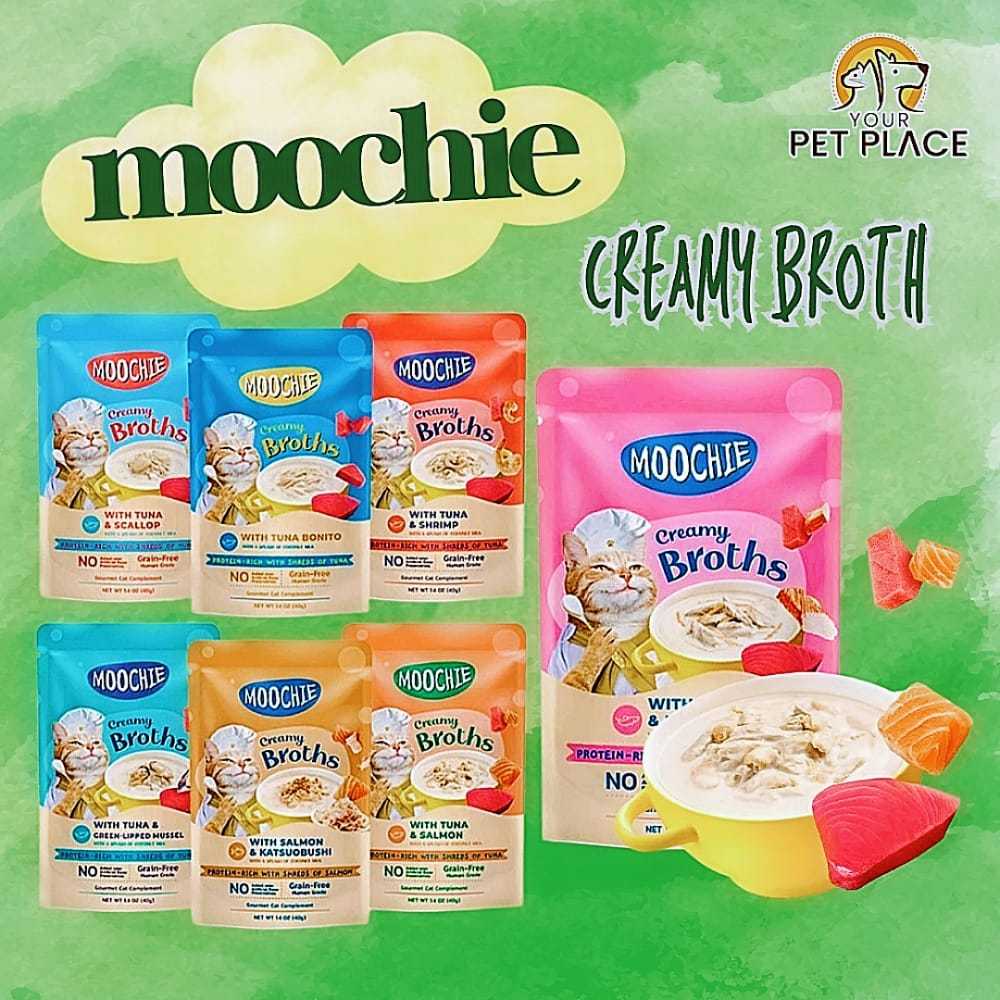 Moochie Cat Pouch Creamy Broth 40g (16 pouches) | Shopee Singapore