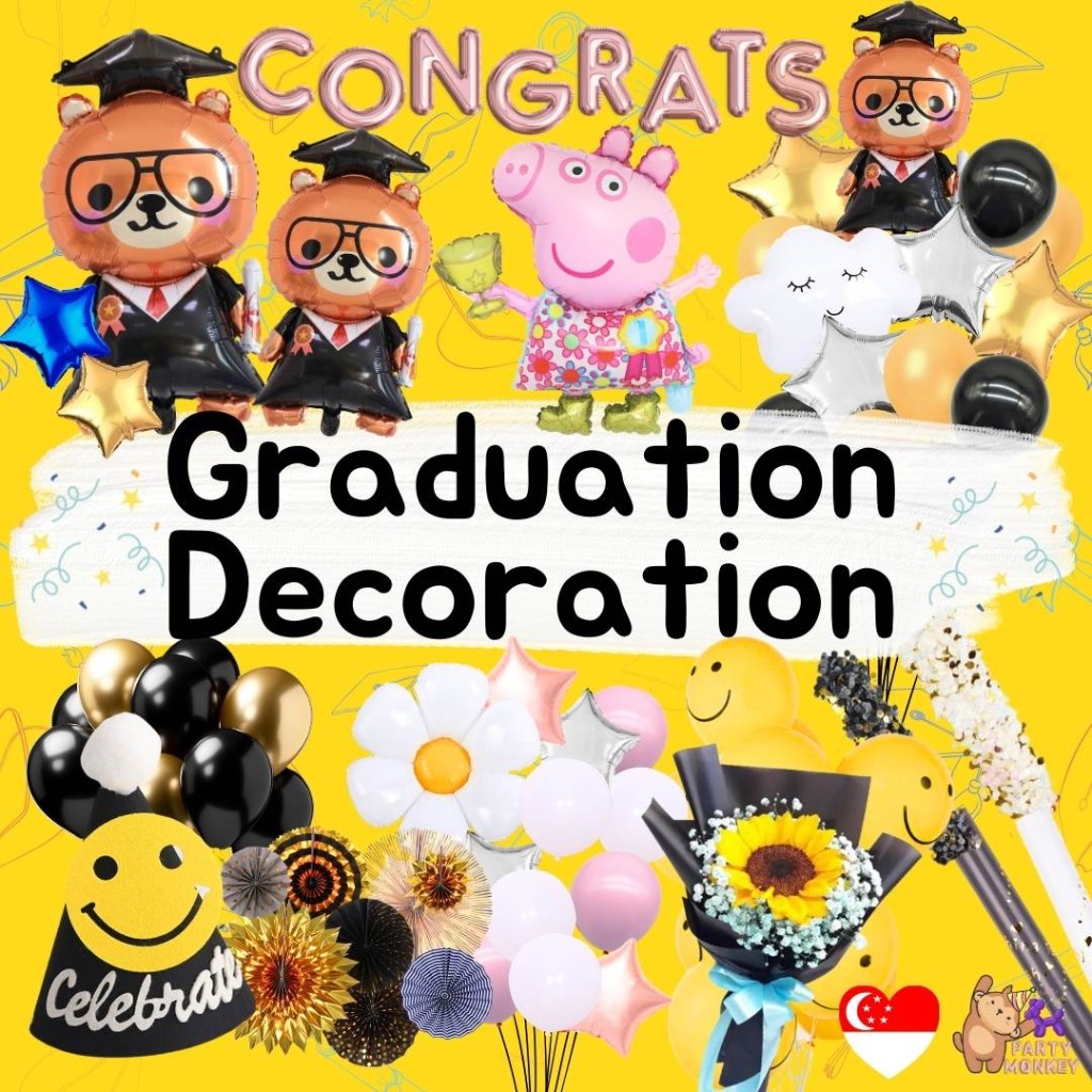 PartyMonkey Graduation Ceremony Decoration Balloons 2024 Confetti ...