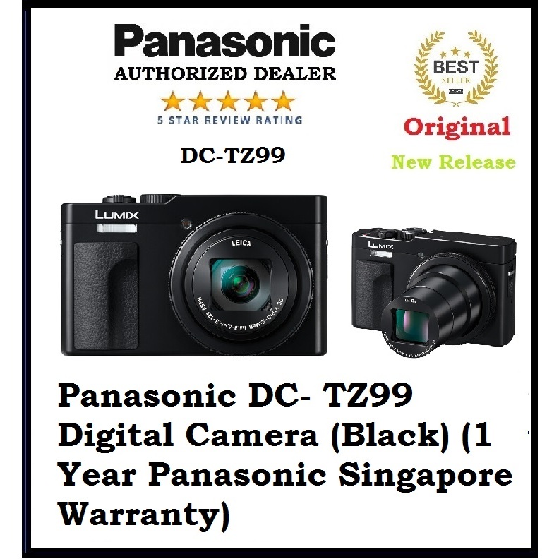 Panasonic DC- TZ99 Digital Camera (Black) (1 Year Panasonic