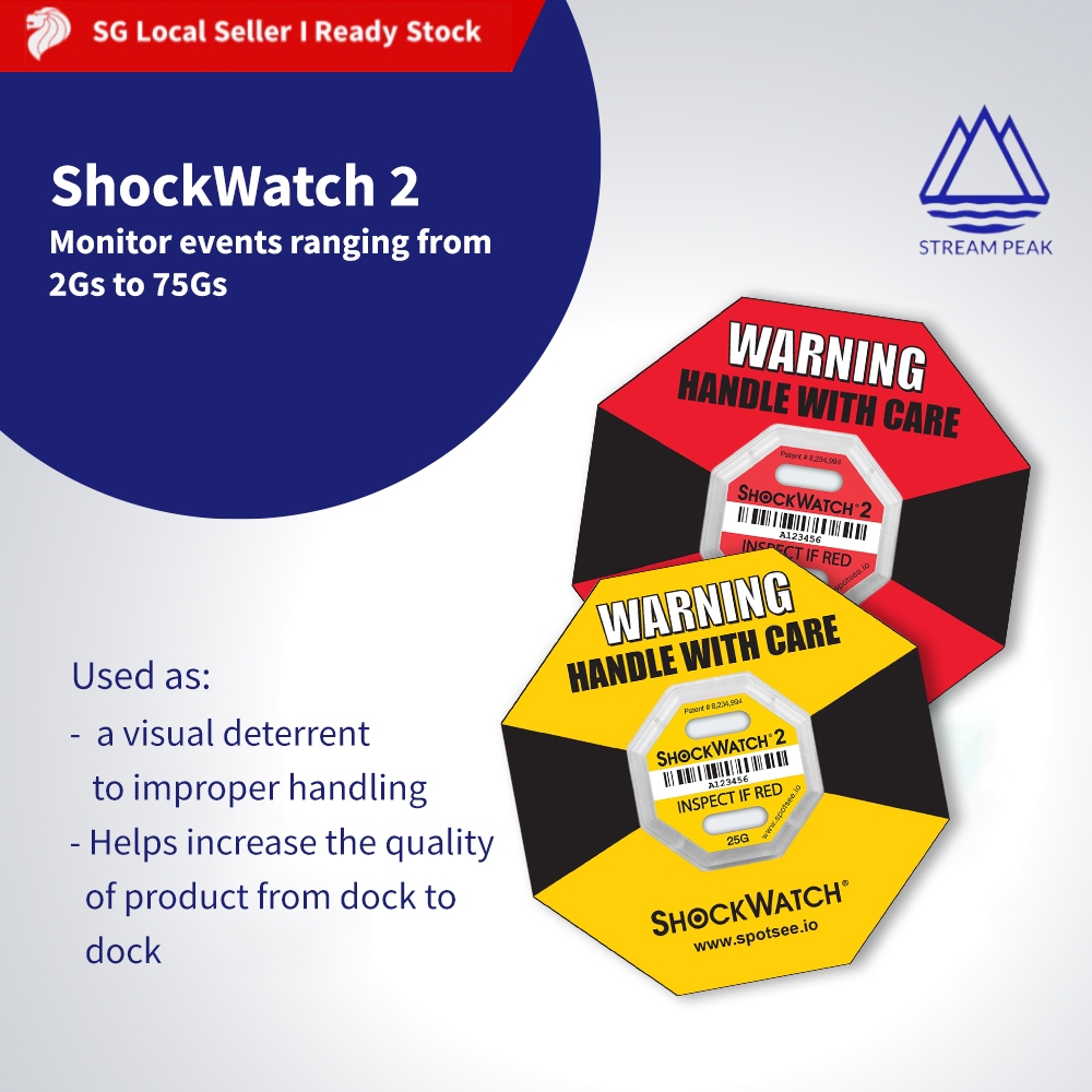 ShockWatch 2 Single Use Shock and Impact Indicator | Shopee Singapore