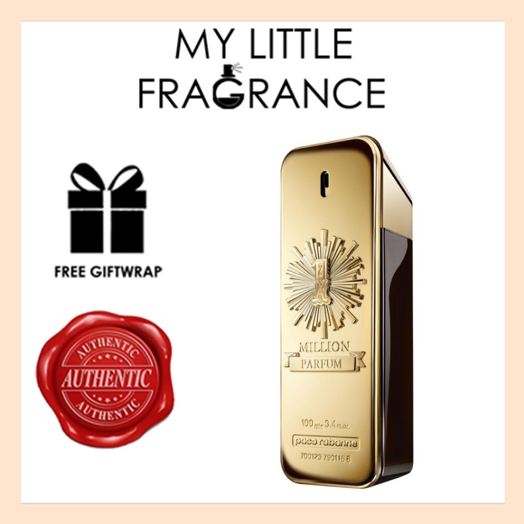 100ml Paco Rabanne 1 Million Parfum for Men Man One Mil 1M Gold Bar ...