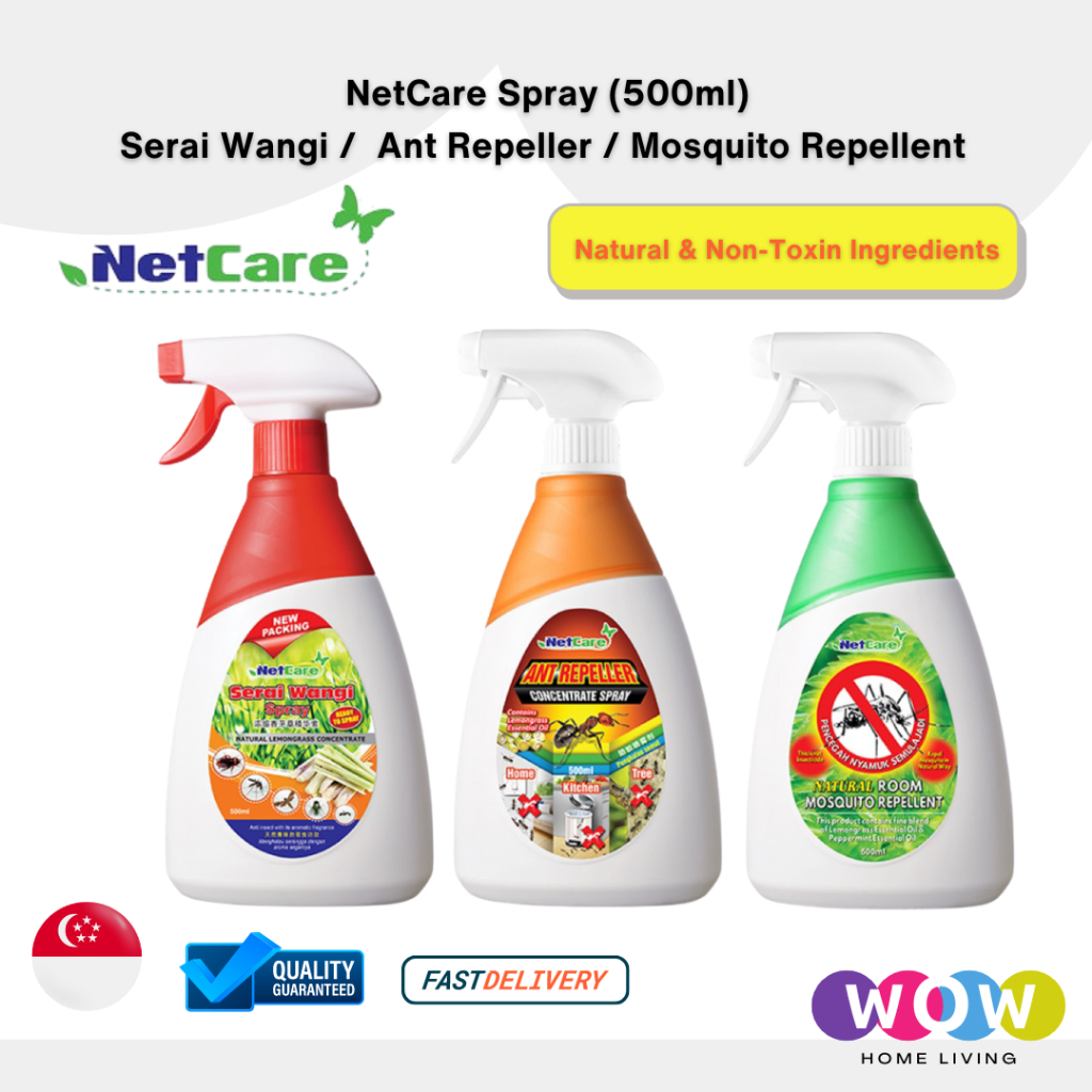 NetCare Lemongrass Insect Mosquito Repellent Ant Repellent Spray Non ...