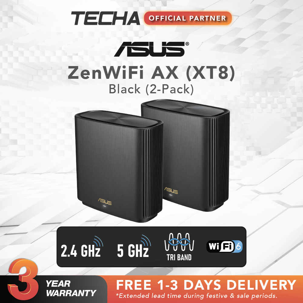 [FREE NEXT DAY] ASUS ZenWiFi XT8 | AX6600 Whole-Home Tri-band Mesh WiFi ...