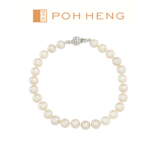 Poh Heng Jewellery 18K Pearl Bracelet in White Gold