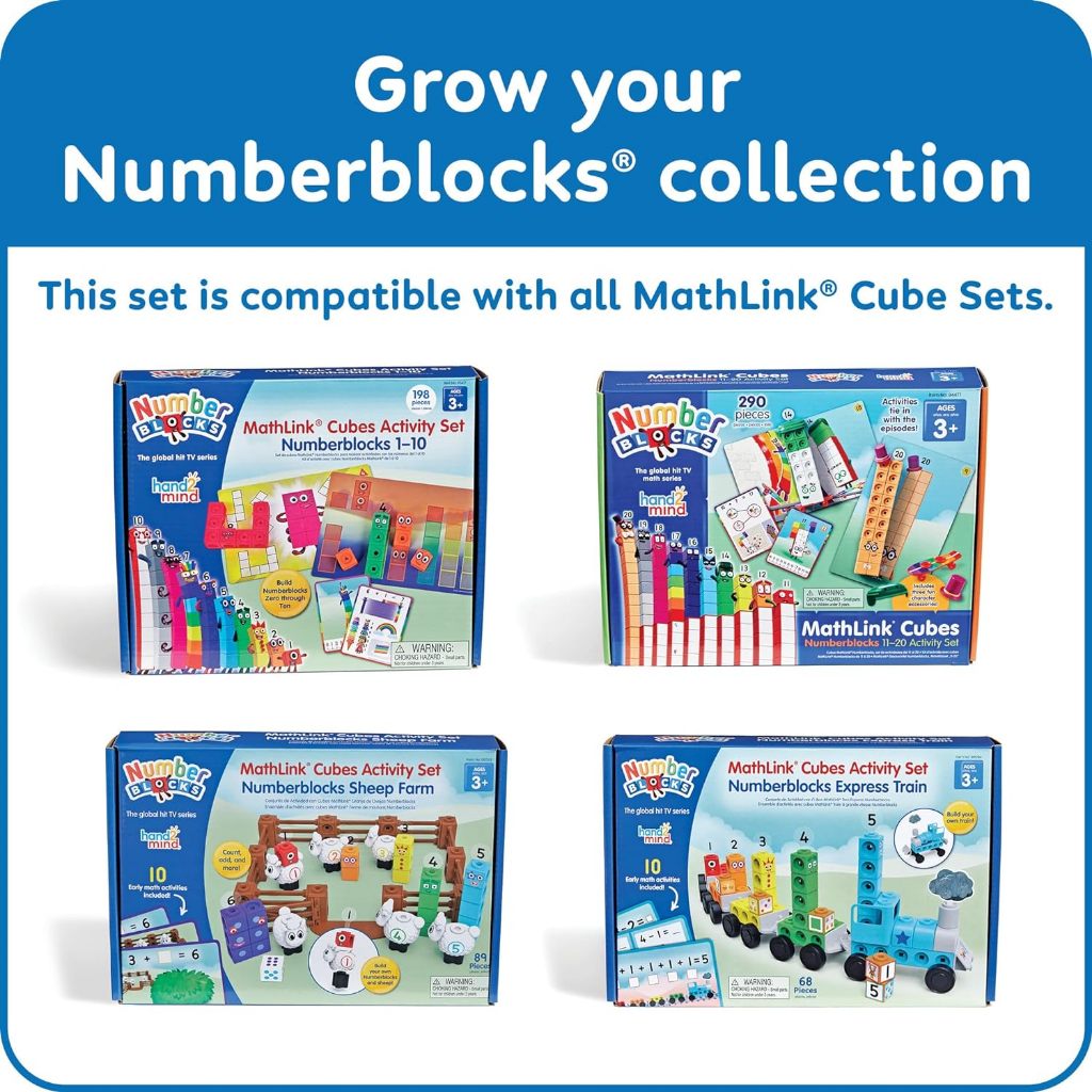 hand2mind Numberblocks Express Train MathLink Cubes Activity Set ...