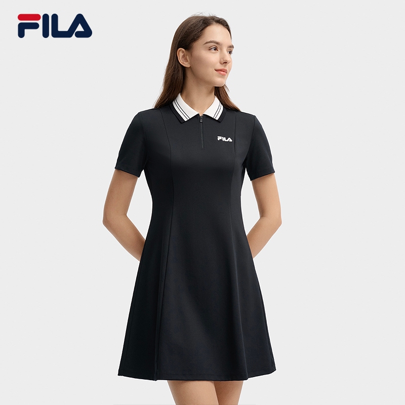 FILA CORE LIFESTYLE HERITAGE Women Dress Black Shopee Singapore
