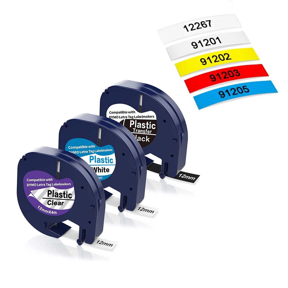 DYMO-Compatible Letratag Label Tape Refills 91200 91201 12267 LT-335 ...