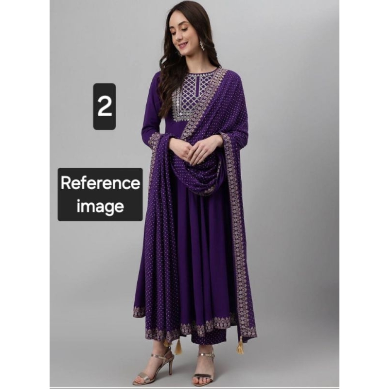 Heavy Rayon Foil Print Kurti with Sequin Embroidery for Women – XL to 3XL