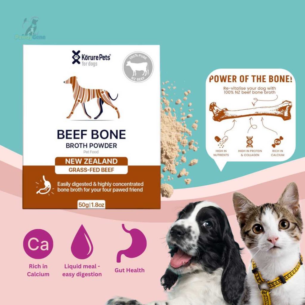 Beef Bone Broth Powder Korure Pets Supplement Made in NZ/Rich in ...