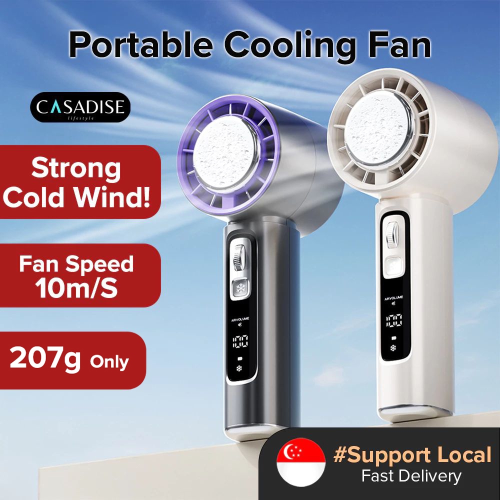(SG) CASADISE Portable Handheld Fan High Speed Fan Cooler 4000mAh 100 ...
