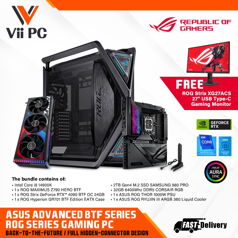 [FREE GAMING MONITOR] ASUS ADVANCED BTF SERIES ROG SERIES GAMING PC ...