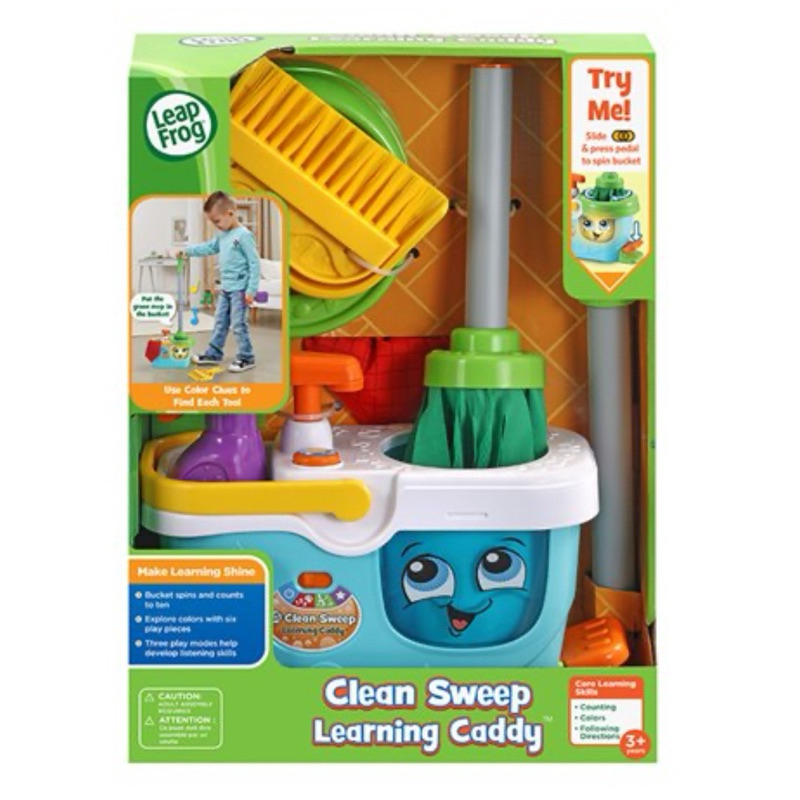 LeapFrog Clean Sweep Learning Caddy – Chariot De Nettoyage Interactif – Chansons Et Lumières – Dès 3 Ans – Finaliste Jouet 2022