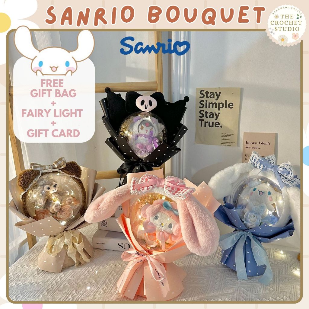 Authentic Sanrio Bouquet Flowers Sanrio Plush Toy Bouquet Doll Flower ...