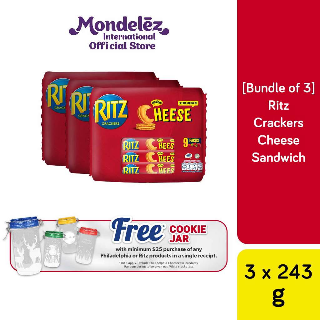 Bundle Of 3 Ritz Crackers 9 X 27g Cream Sandwich Multipack Flavour Salty Crackershealthy 2773